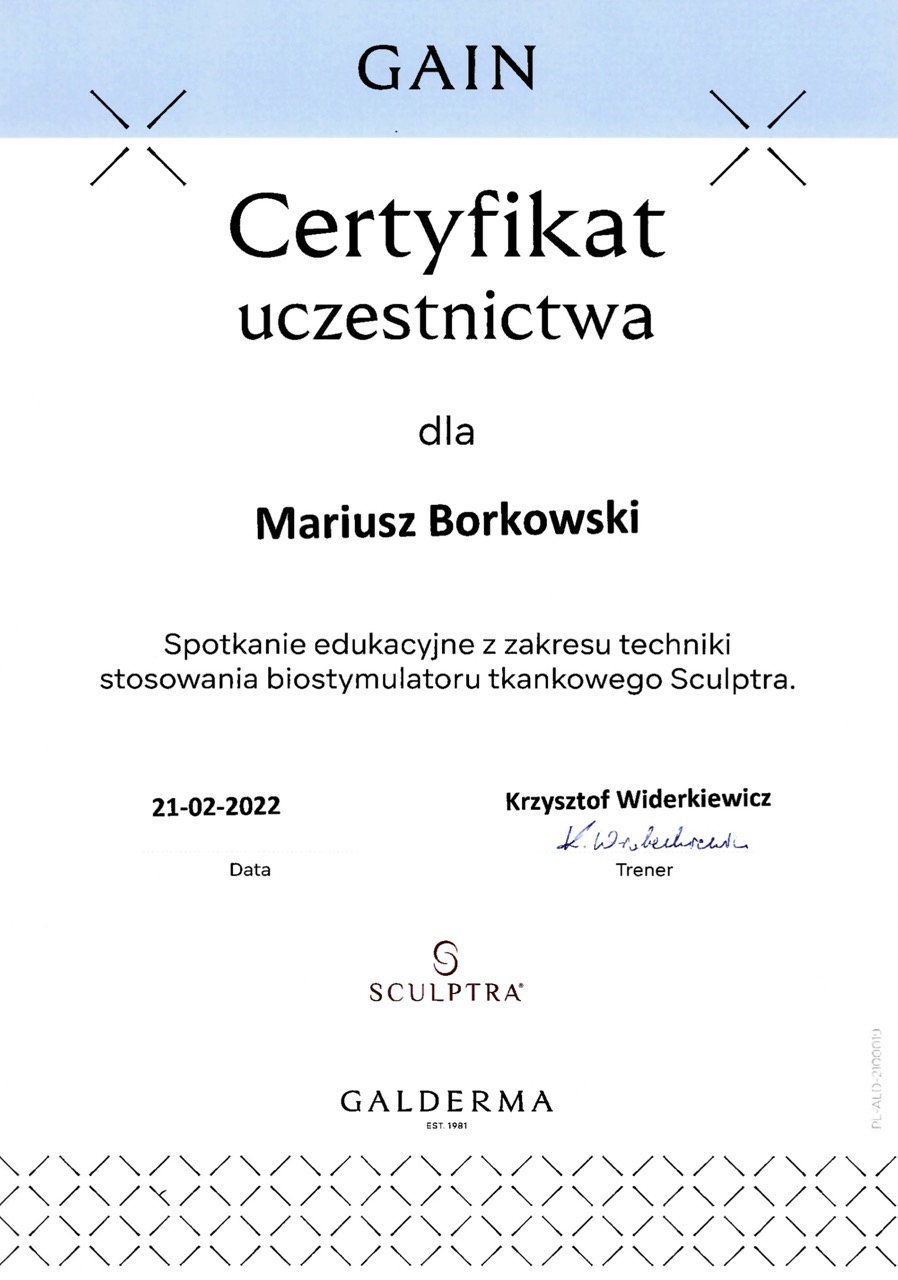 Dyplom Mariusz Borkowski