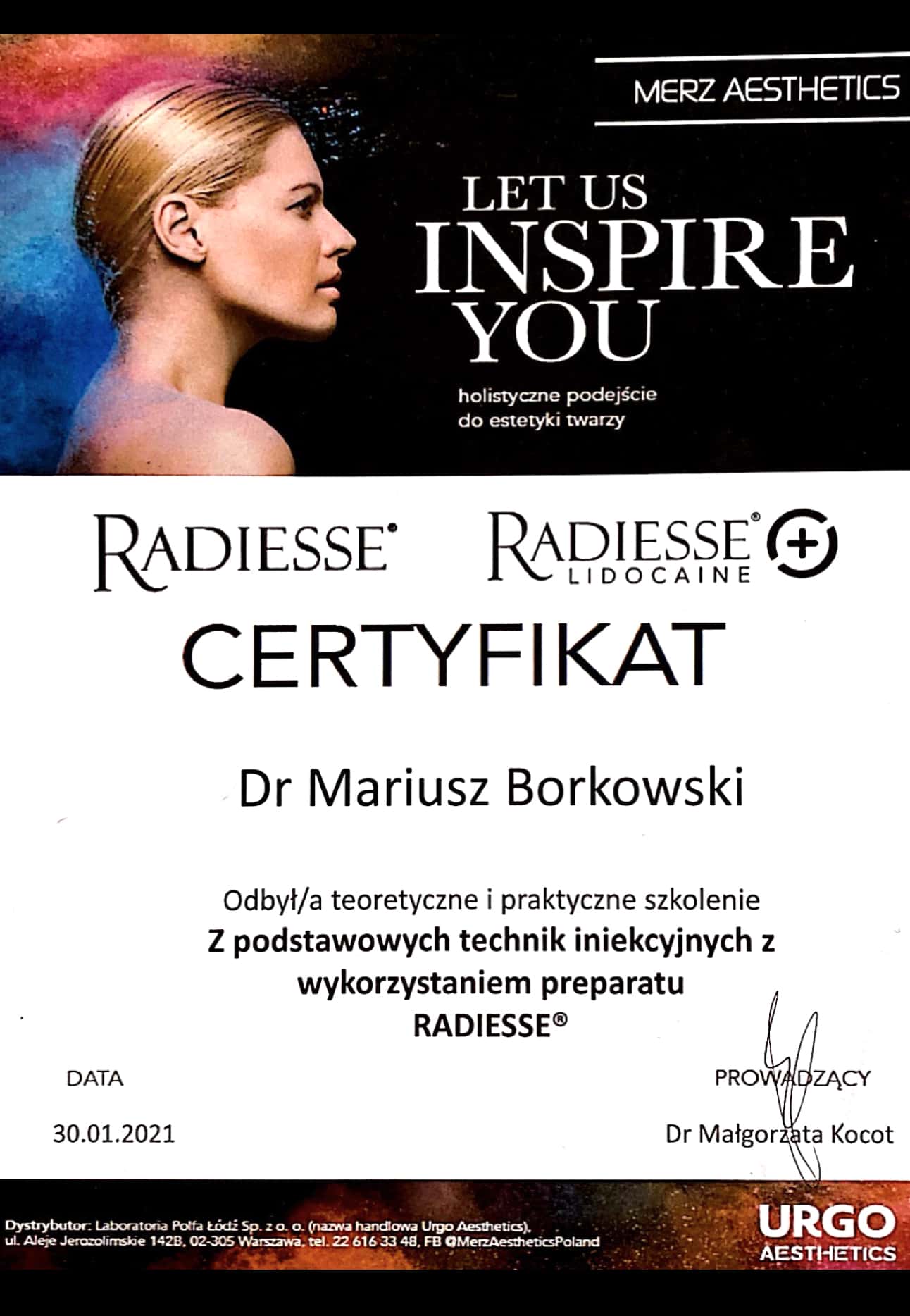Dyplom Mariusz Borkowski