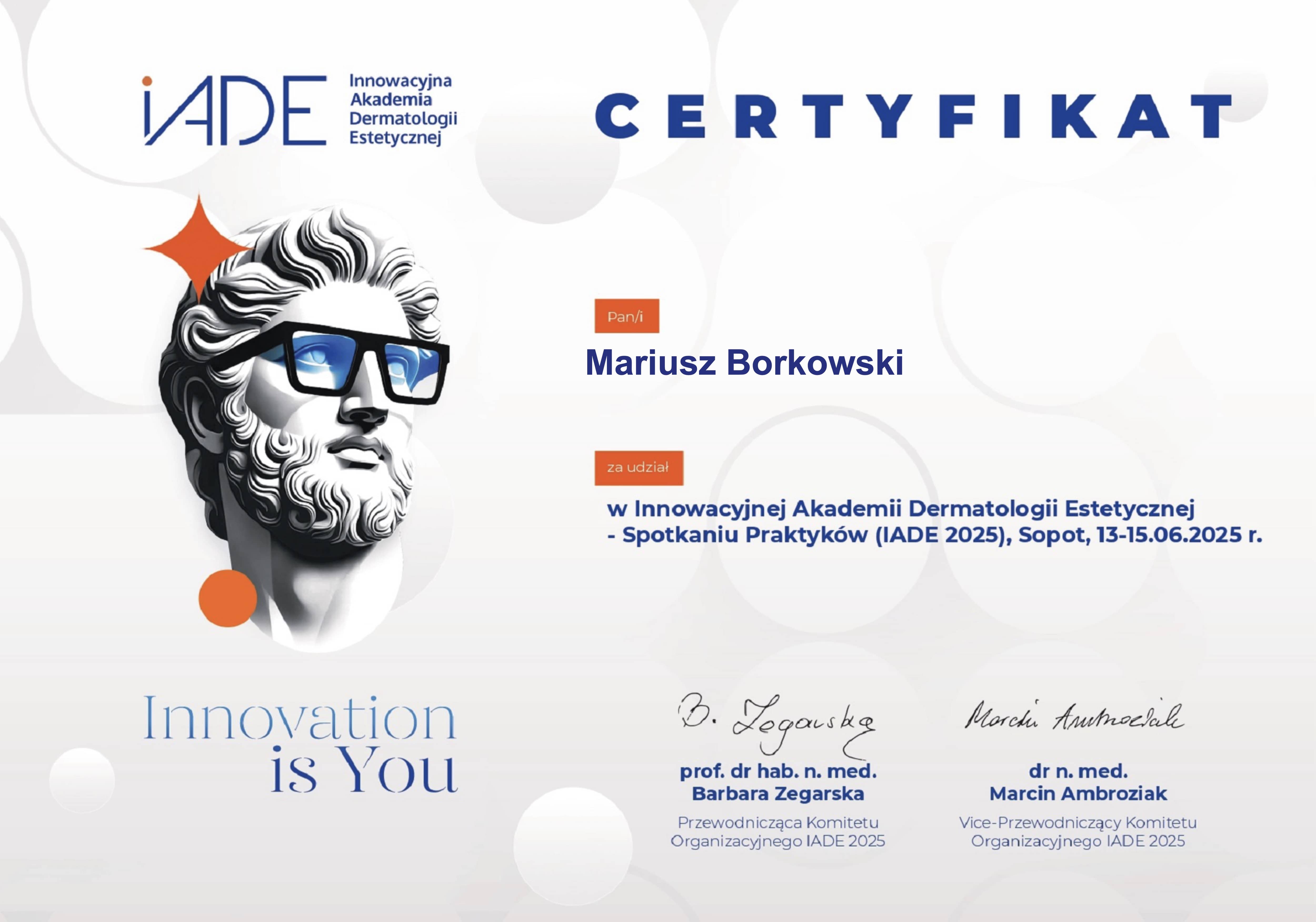Dyplom Mariusz Borkowski